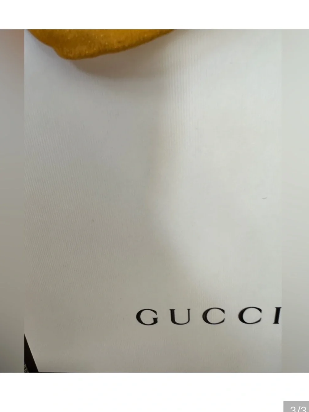 Yellow Gucci scarf with box